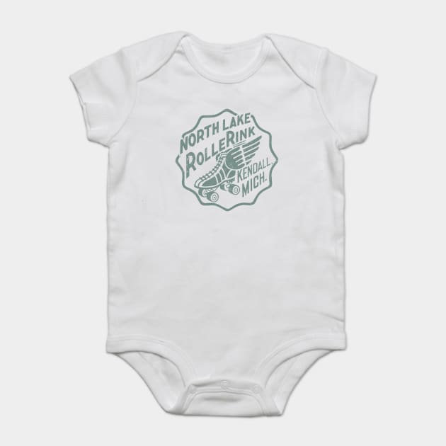 Vintage Roller Skating Kendall Michigan Baby Bodysuit by Timeless Chaos